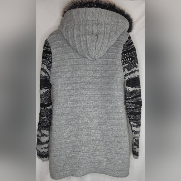 LCR Black Edition Gray Black Hooded Sweater Jacket Slim Size Large BW3175 - Picture 6 of 11